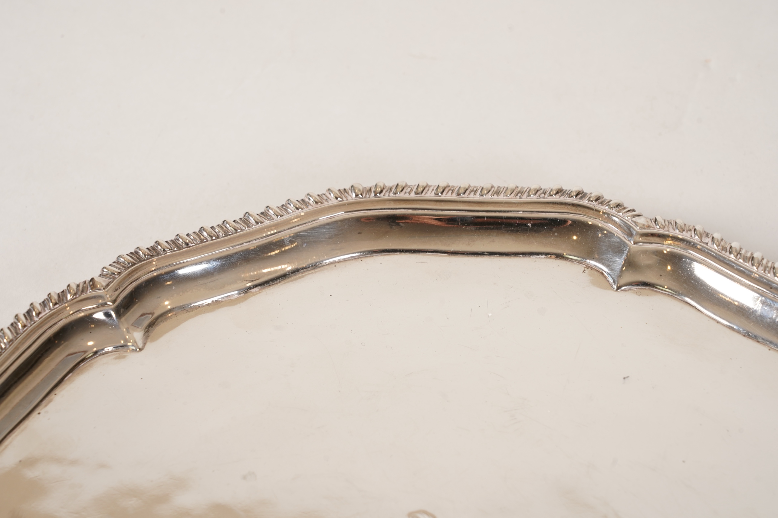 A George III silver salver, by Hannam & Crouch